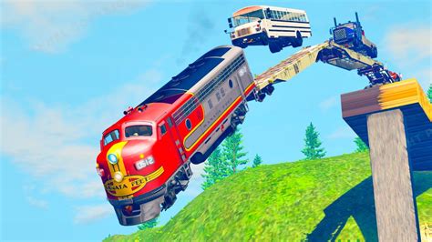 Falling Trains Beamng Drive 3 Youtube