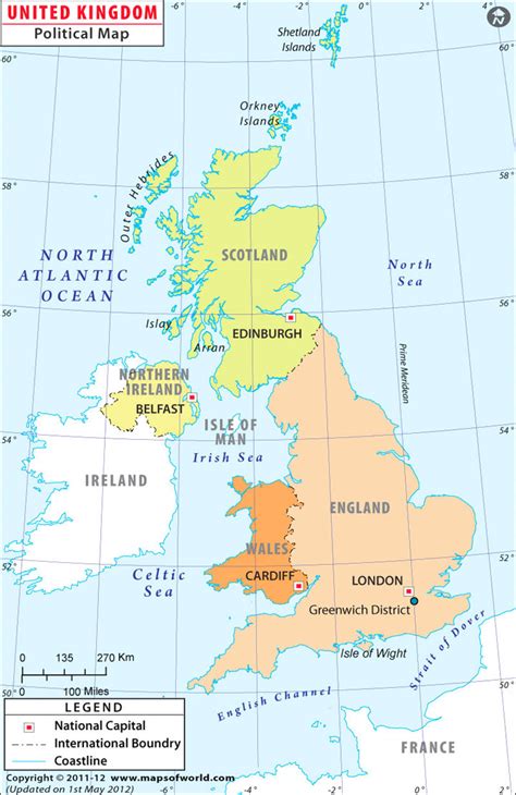 Regno Unito Mappa Politica