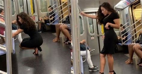 This Woman Doing A Selfie Photoshoot On A Subway Is The Level Of