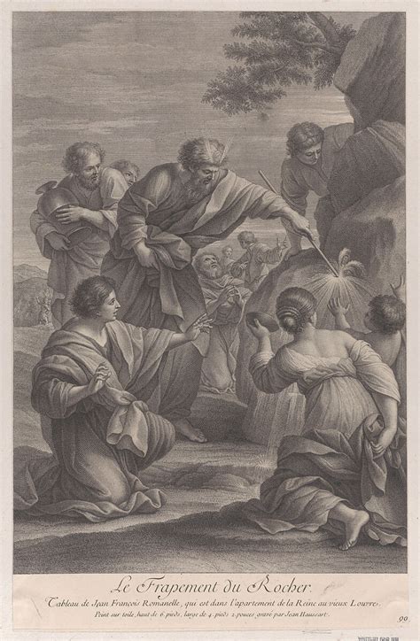 Jean Baptiste Haussard Moses Striking The Rock With A Stick To Bring