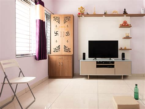 Tv Unit With Mandir Creative Ideas To Save Space Beautiful Homes