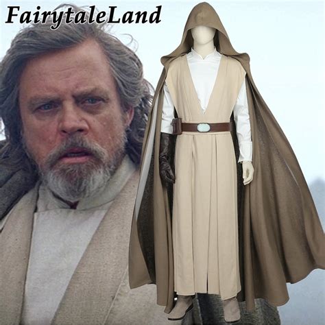 Star Wars 8 Luke Skywalker Cosplay Costume Adult Men Cosplay The Last