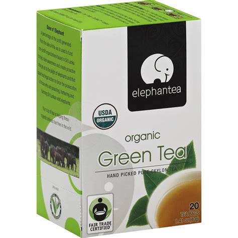 Elephantea Green Tea Organic Tea Bags Provisiones Selectos