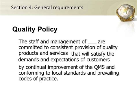 Iso 9001 Quality Policy Statement Example In 2021 Policies Policy