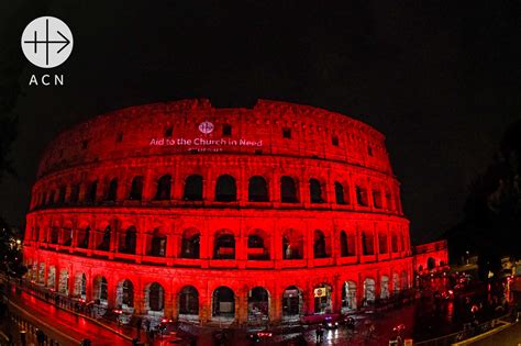 Roman Colosseum Painted In Red In Solidarity With Worlds Persecuted