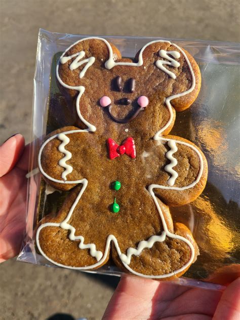 Mickey Gingerbread Cookie At Disneyland Rdisneyland