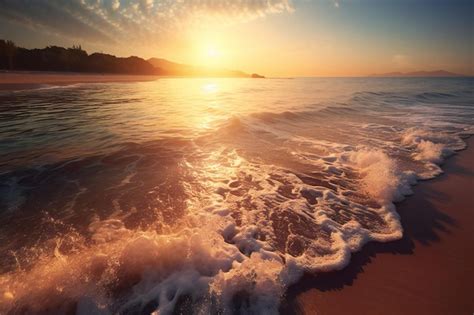 Premium Photo Beautiful Sunset Over The Sea Beautiful Seascape Nature