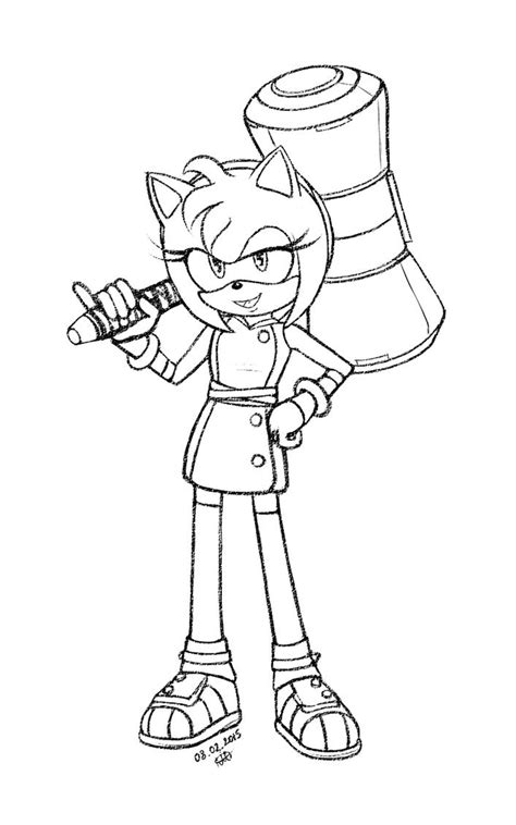 Amy Sonic Boom Sketch By Ail Prowertf On Deviantart