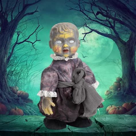 Hoho Halloween Decorations Scary Creepy Doll Baby Ghost Voice Activated