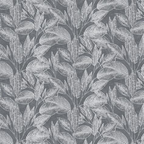 Leaves By Albany Dark Grey Wallpaper Wallpaper Direct