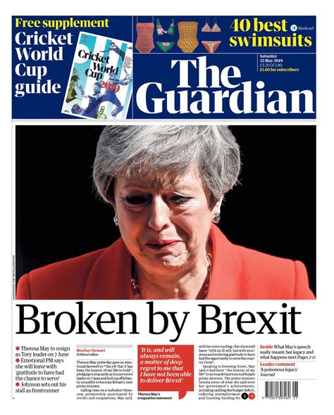 Broken By Brexit What The Papers Say About Mays Farewell Speech