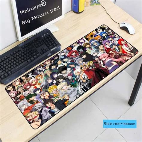 Buy Mairuig One Piece Anime Gaming Mouse Pad Black Locking Edge Desk Keyboard