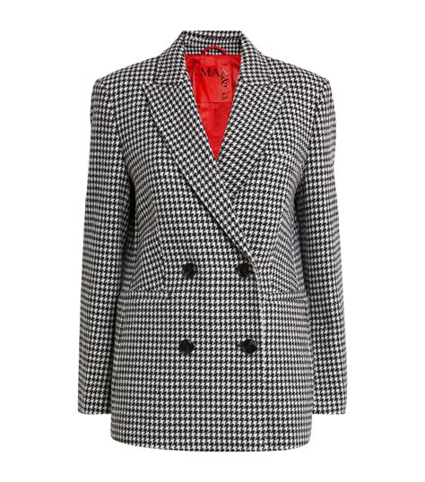 MAX Co Double Breasted Houndstooth Blazer Harrods US