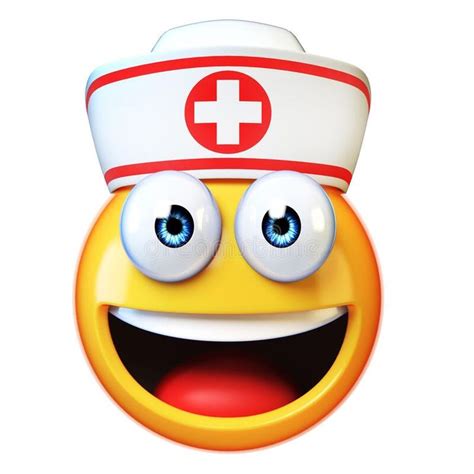 Infermiere Emoji Isolato Su Sfondo Bianco Medico Di Primo Soccorso Emoticon Simbolo Dell