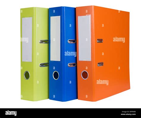 Colorful Office Folders Isolated On White Background Stock Photo Alamy