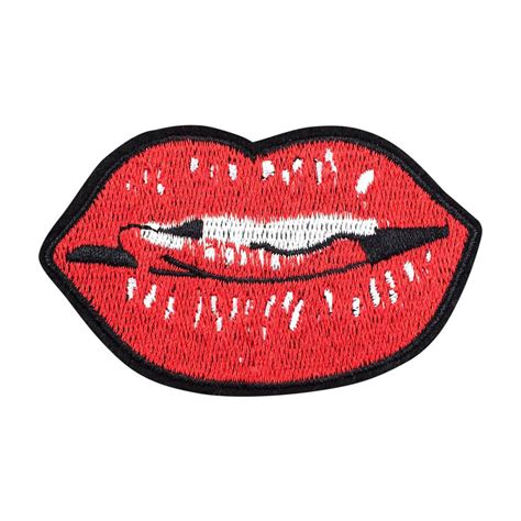 Lips Mouth Patch Embroidered Iron On Patch Bag Patches