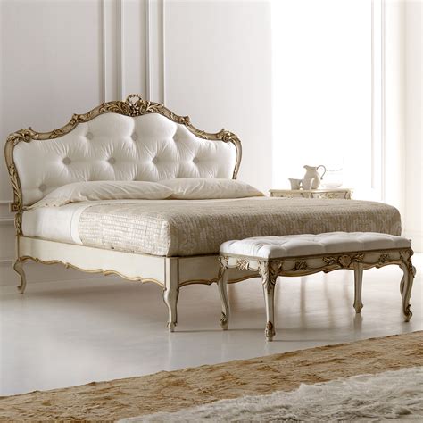 Luxurious Rococo Italian Button Upholstered Bed Juliettes Interiors