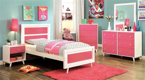 You can incorporate the trend into your home with simple accessories or statement chairs in a variety of shades. Alivia Youth Pink And White Platform Bedroom Set, CM7850PK ...