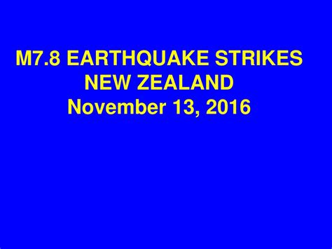 Ppt Recent Earthquakes New Zealand Powerpoint Presentation Free