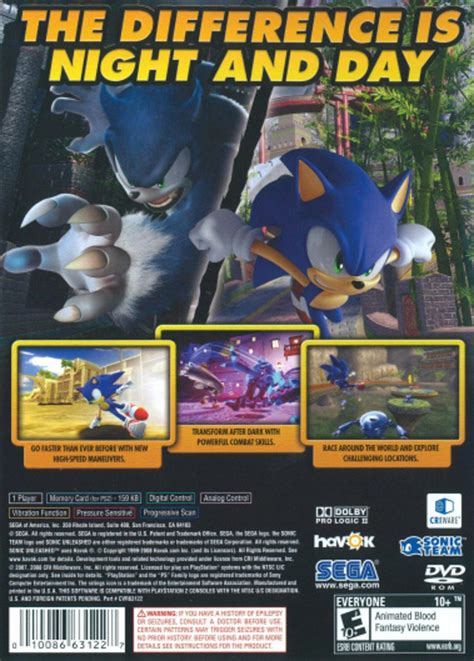 Ps2 索尼克释放 Sonic Unleashed 游戏下载 游戏封面