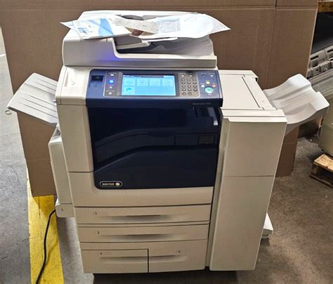 Xerox Workcentre 7545 Color Copier Printer Scanner W Stapling Finisher