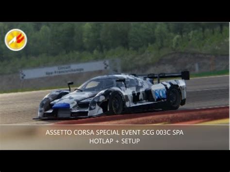 ASSETTO CORSA SCG 003C SPECIAL EVENT SPA GOLD HOTLAP SETUP YouTube
