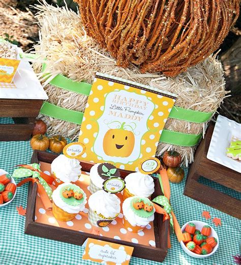 Darling Little Pumpkin Fall Birthday Party Hostess With The Mostess