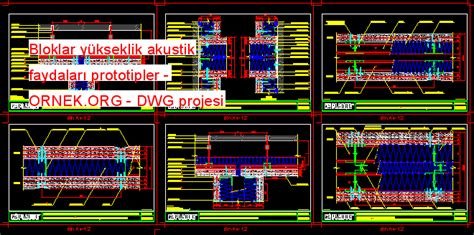 Bloklar Y Kseklik Akustik Faydalar Prototipler Dwg Projesi Autocad