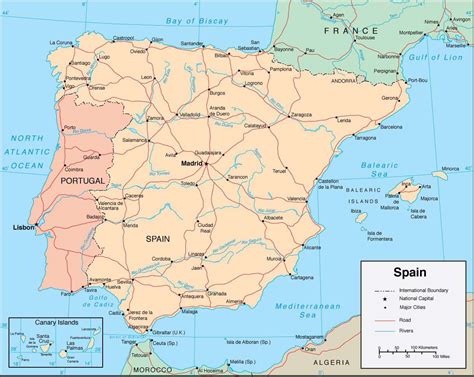 It is located on the iberian peninsula. Digital Spain map in Adobe Illustrator vector format