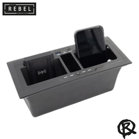 Defender L663 Centre Console Twin Wireless Charging Dock Project Rebel