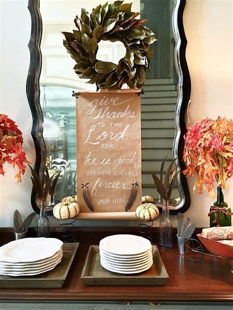 A large, windowless wall is the perfect canvas for creative decor. Inexpensive Fall Wall Decor - The Crazy Craft Lady