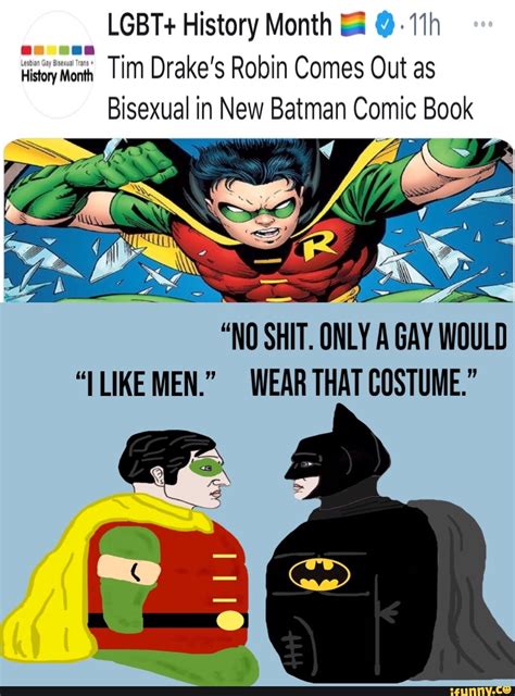 Lgbt History Month Tim Drakes Robin Comes Out As Bisexual In New