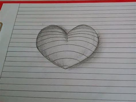 Bilder zum nachzeichnen für anfänger und fortgeschrittene. 3D Herz malen. Wie zeichnet man ein Herz mit Bleistift ...