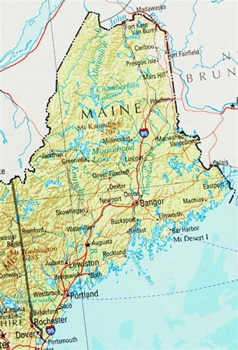 Printable Road Map Of Maine United States Map
