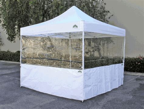 Producing streamlined advertising 10 by 10 pop up tents and 10 by 10 custom printed pop up tents using all american materials is our signature in product excellence. Caravan 1/2 Panorama, 1/2 Polyester 10' Sidewall