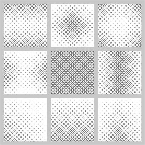 Set Of Nine Monochrome Diagonal Square Patterns Vector Eps Ai Uidownload
