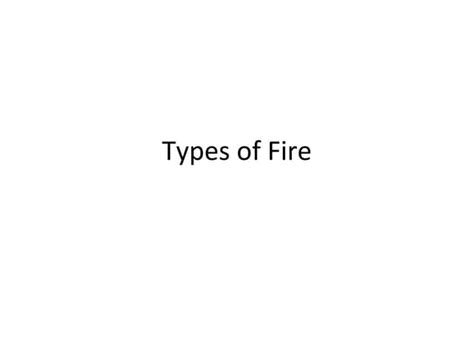 Types Of Fire Ppt