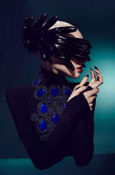 Futuristic Alien Avant Garde Black Glove Edgy Makeup Beauty Editorial