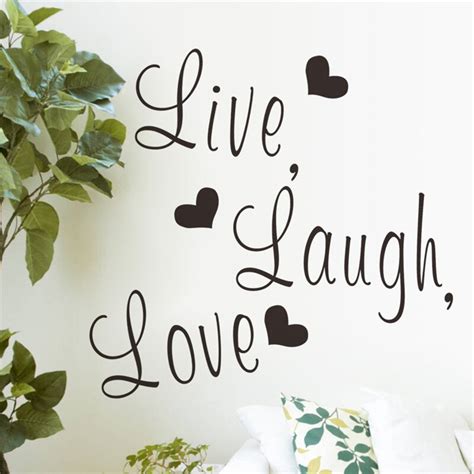 Live Laugh Love Quote Vinyl Decal Removable Art Lettering Wall Sticker