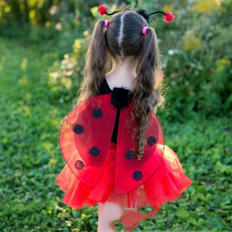Themes And Characters Adorable Ladybug Wings Costume For Girls Red