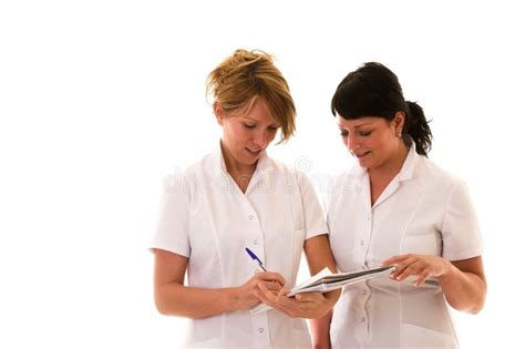 Two Nurses Meeting Stock Image Image Of Hospital Dress 2181149