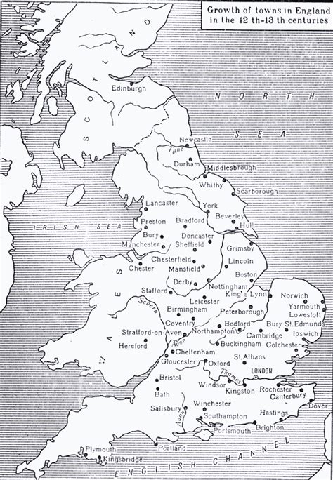 The History Of England 12th Century Medieval Towns