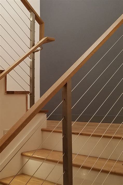 Elegant Cable Railing On Switchback Stairs In 2021 Cable Stair