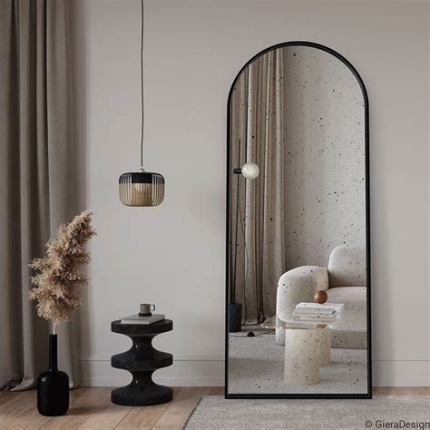 lustro stojące portal vintage czarne