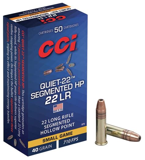 Cci Quiet 22 Lr 40 Grain Rimfire Ammunition The Outdoor Ammory