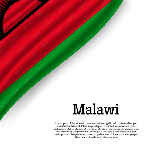 Bandeira Do Malawi Em Branco Vetor Premium