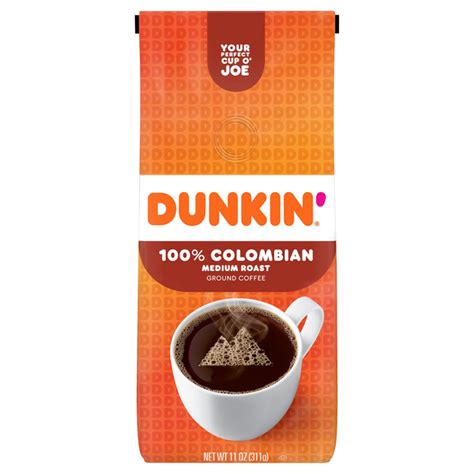 Save On Dunkin 100 Colombian Medium Roast Coffee Ground Order