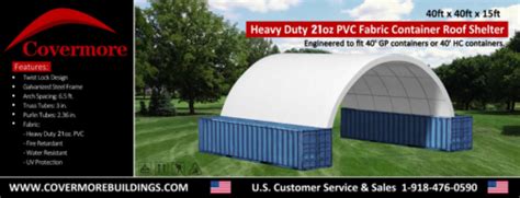 Covermore 40x40 Shipping Container Conex 21 Oz Pvc Shelter