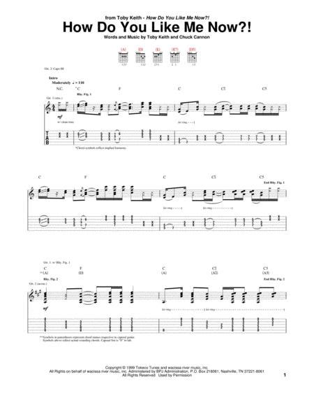 How Do You Like Me Now By Toby Keith Toby Keith Digital Sheet Music For Guitar TAB