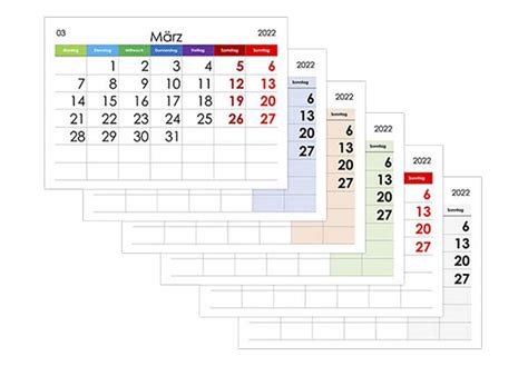 Kalender März 2022 Grosse Ziffern Im Querformat Kalendersu